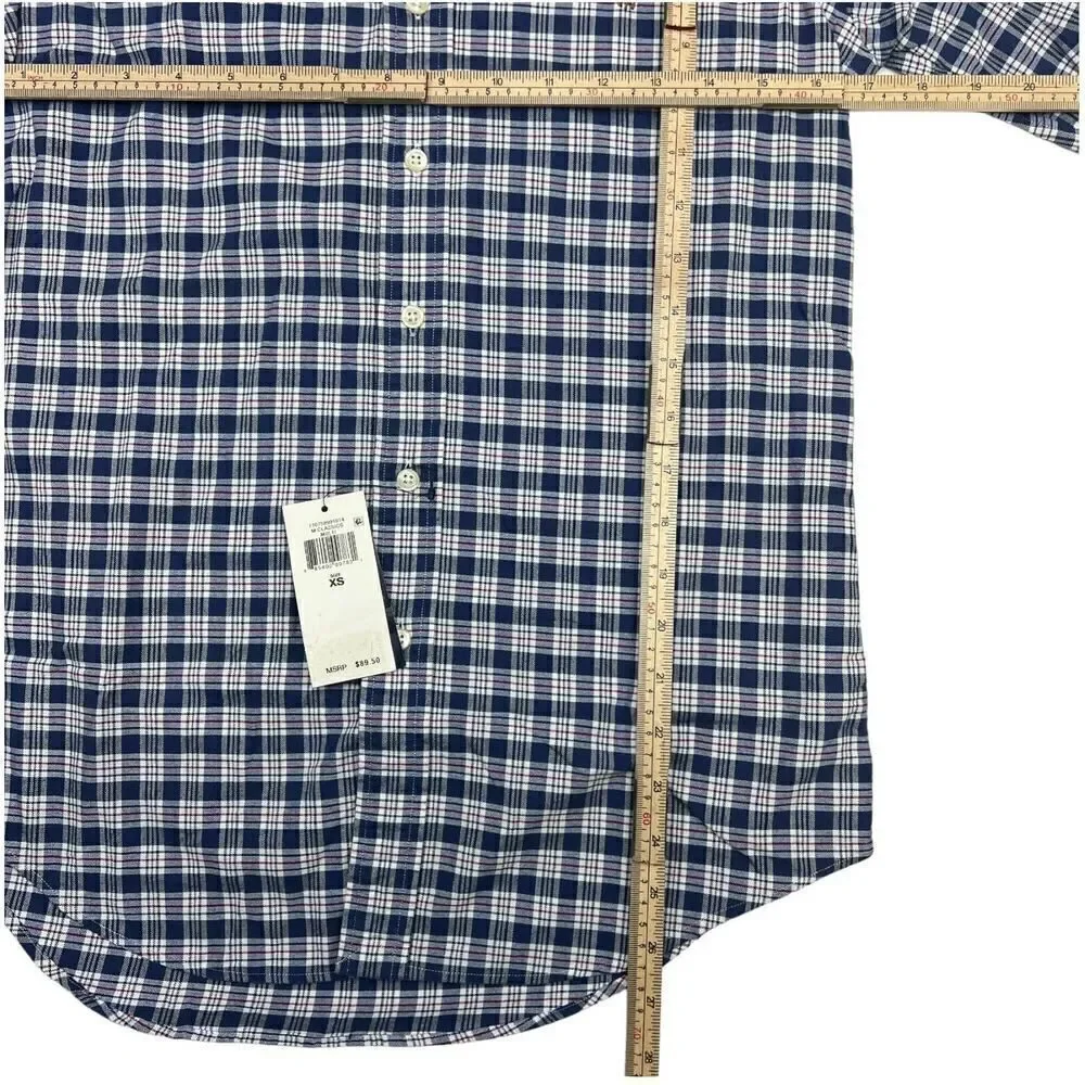 New POLO by Ralph Lauren Men Blue Plaid Shirt XS 100% Cotton | $89.50 - Picture 8 of 11